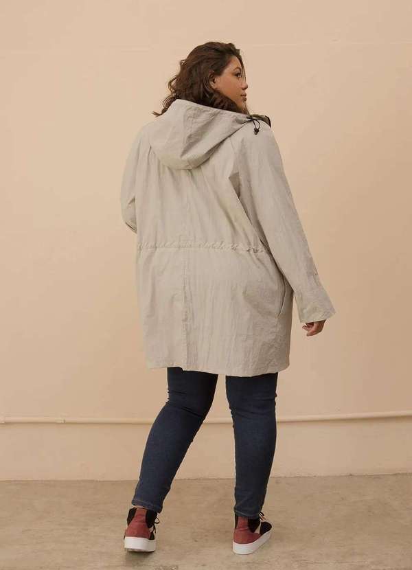 Bold - Parka Nina Corta-Vento Plus Size Cinza 7