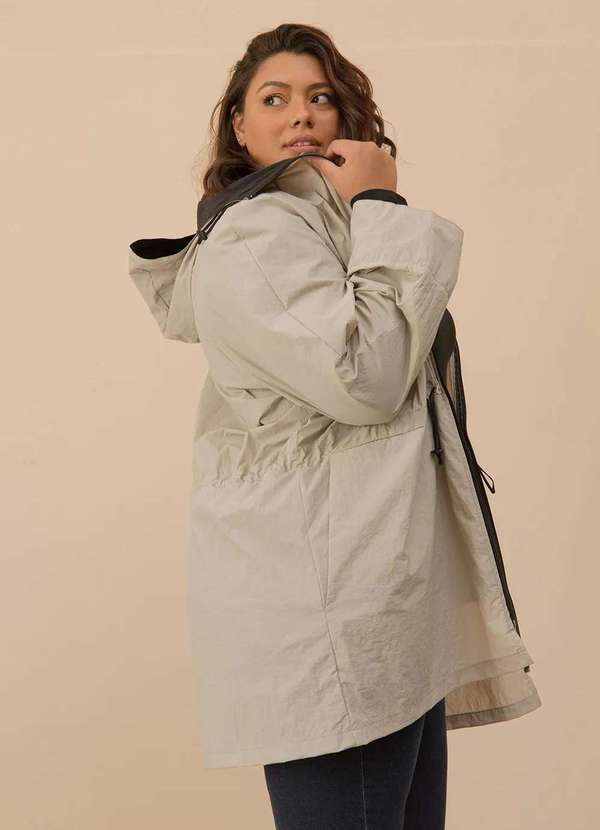 Bold - Parka Nina Corta-Vento Plus Size Cinza 6