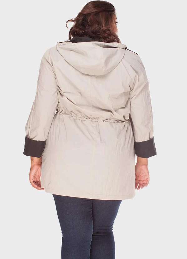 Bold - Parka Nina Corta-Vento Plus Size Cinza 2