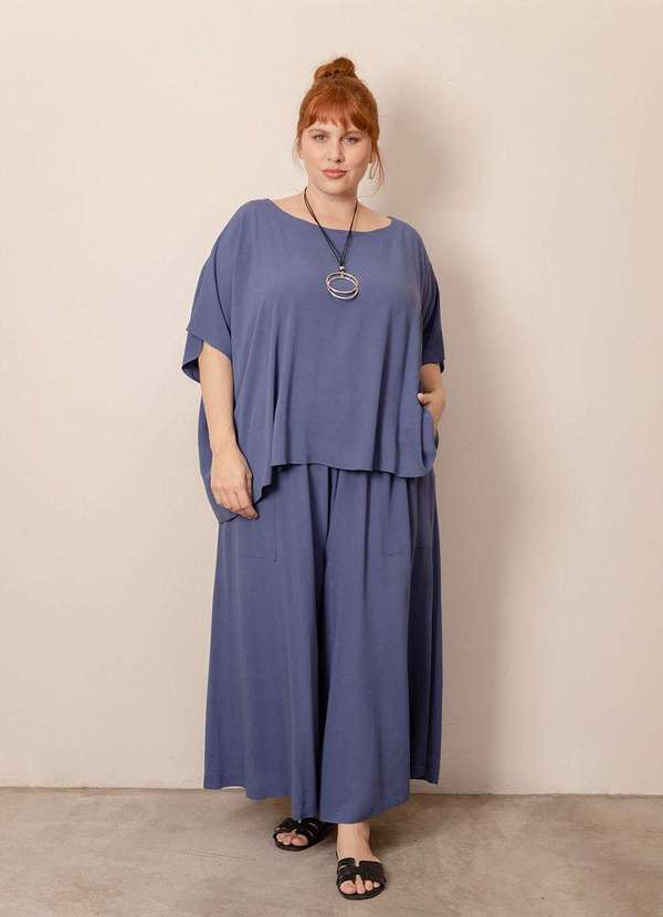 Bold - Conjunto Crepe Zaya Plus Size Azul 8