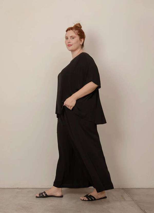 Bold - Conjunto Crepe Zaya Plus Size Preto 2