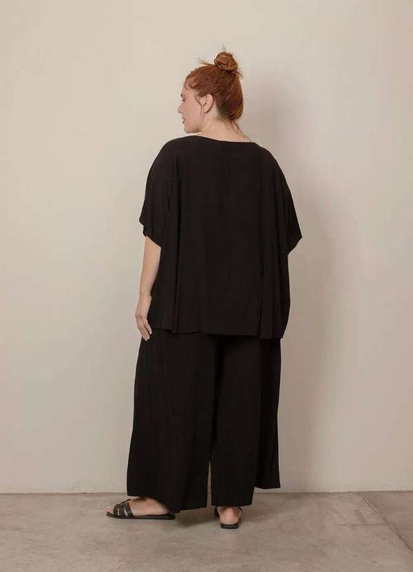 Bold - Conjunto Crepe Zaya Plus Size Preto 3