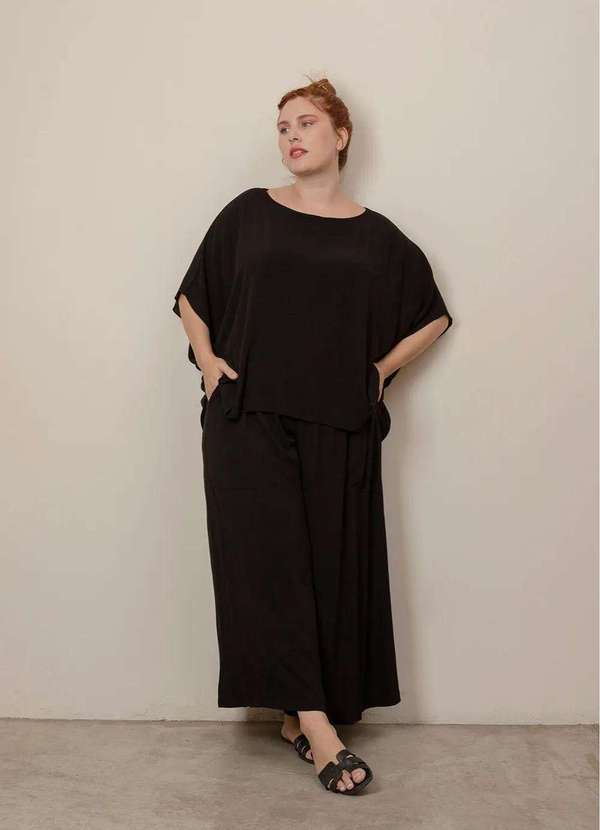 Bold - Conjunto Crepe Zaya Plus Size Preto 5