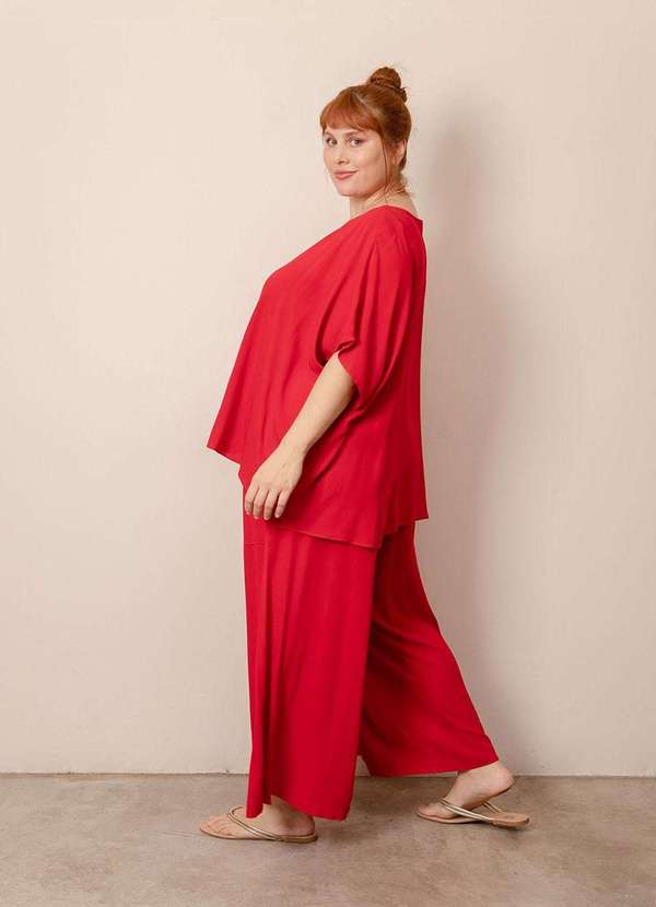 Bold - Conjunto Crepe Zaya Plus Size Vermelho 3