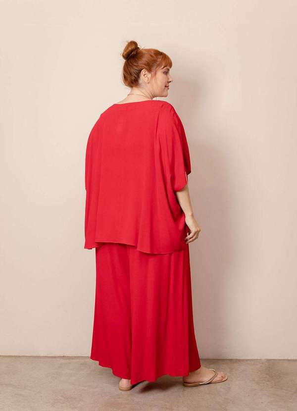 Bold - Conjunto Crepe Zaya Plus Size Vermelho 2