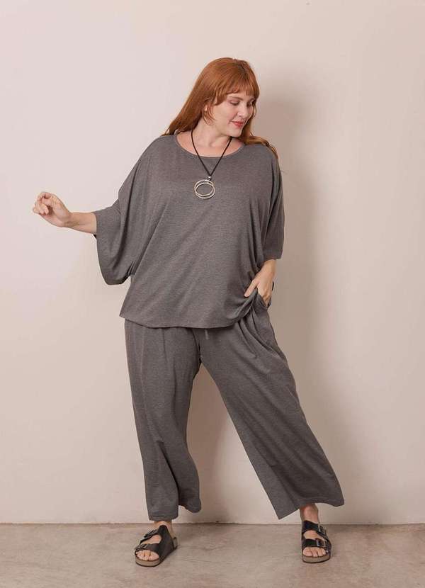 Bold - Conjunto Léa Plus Size Cinza 7