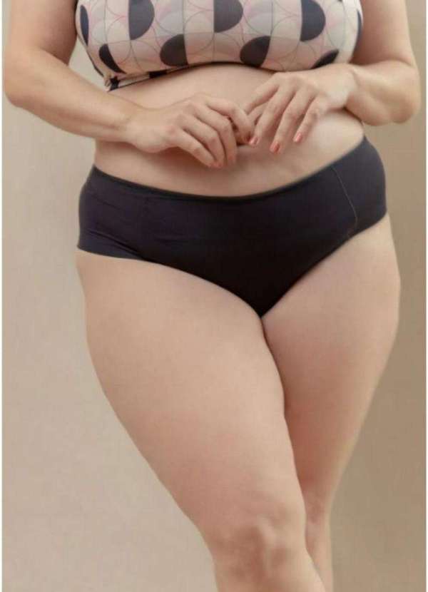 2rios - Calcinha Absorvente Plus Size Preto 2