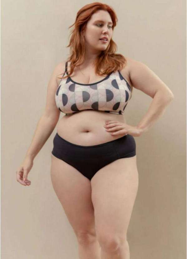 2rios - Calcinha Absorvente Plus Size Preto 3