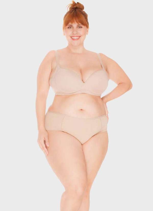 2rios - Calcinha Lateral Dupla Plus Size Bege