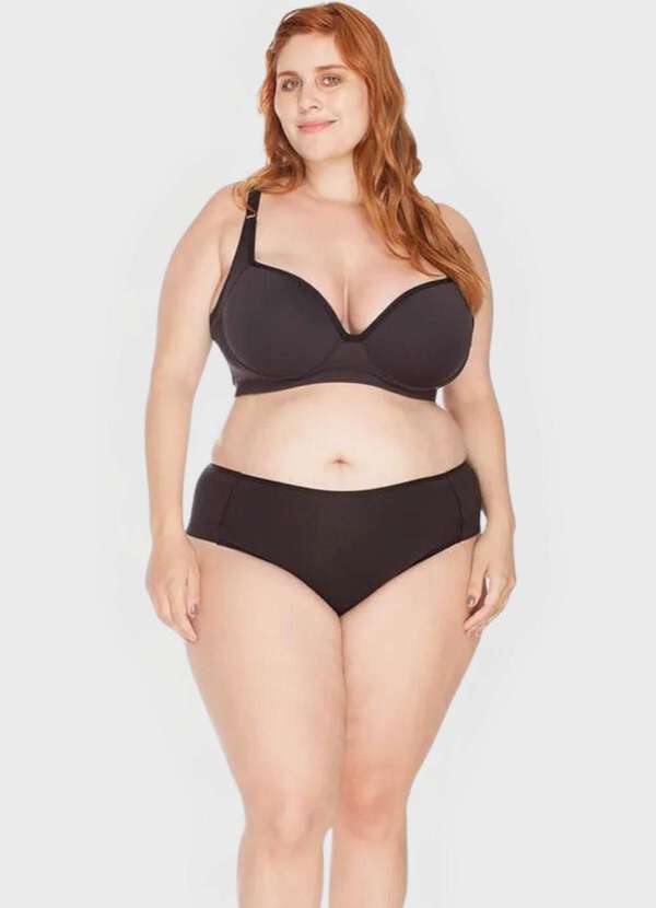 2rios - Sutiã Sustentação Taça B Plus Size Preto