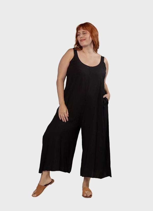 Bold - Macacão Adriana Plus Size Preto