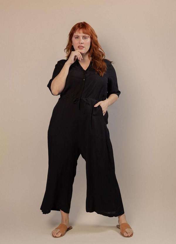 Bold - Macacão Vivian Plus Size Preto