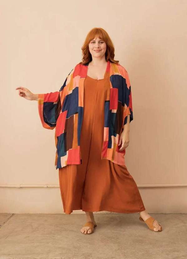 Bold - Macacão Adriana Plus Size Laranja 3