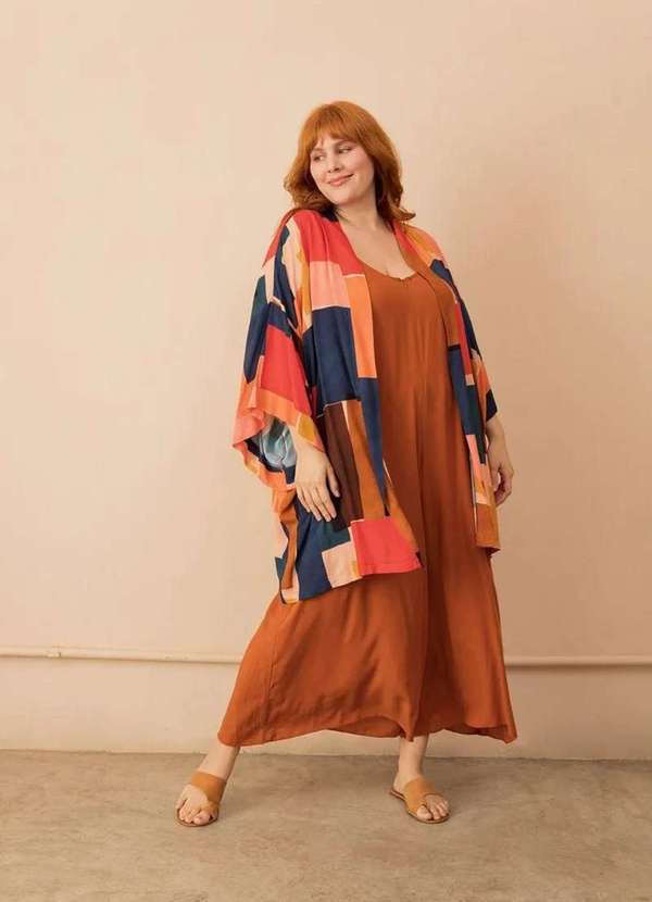 Bold - Macacão Adriana Plus Size Laranja 6