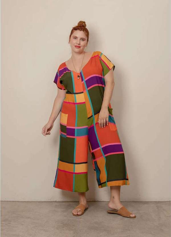 Bold - Macacão Lorena Plus Size Laranja