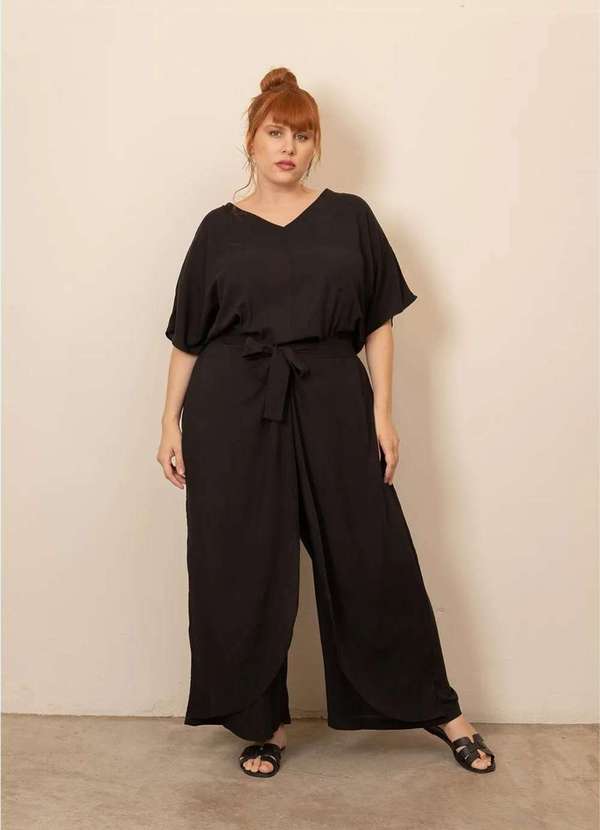Bold - Macacão Pareô Plus Size Preto 6