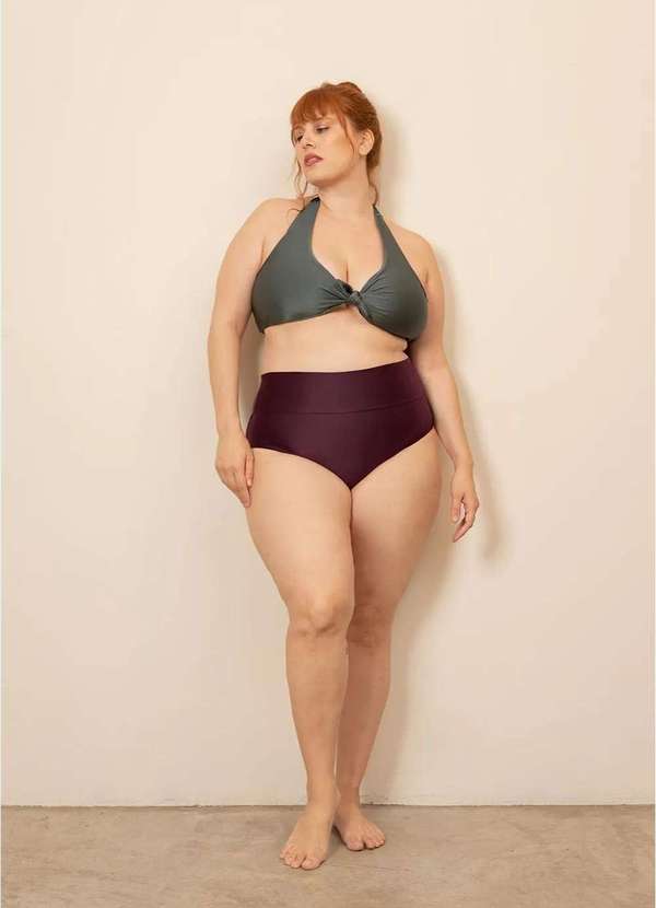 Bold Beach - Hot Pants Comfy Plus Size Roxo 3