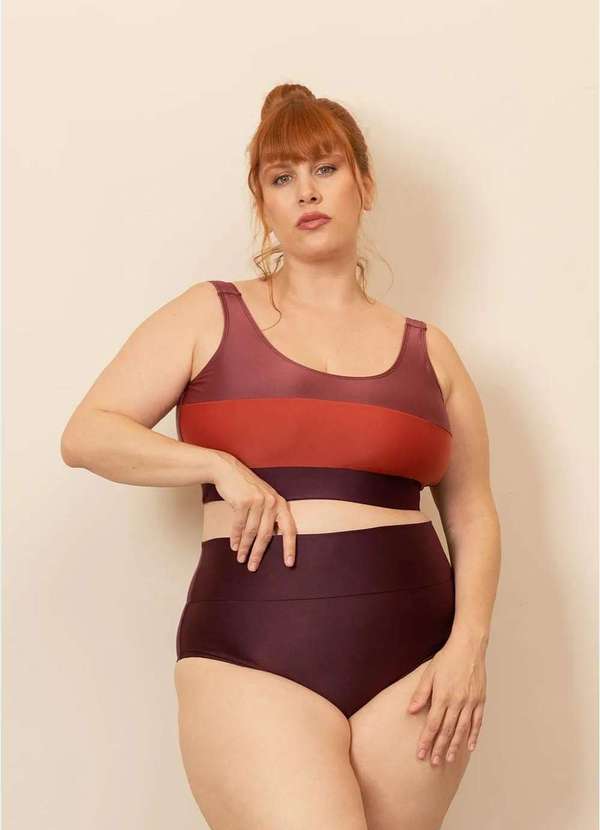 Bold Beach - Hot Pants Comfy Plus Size Roxo 5