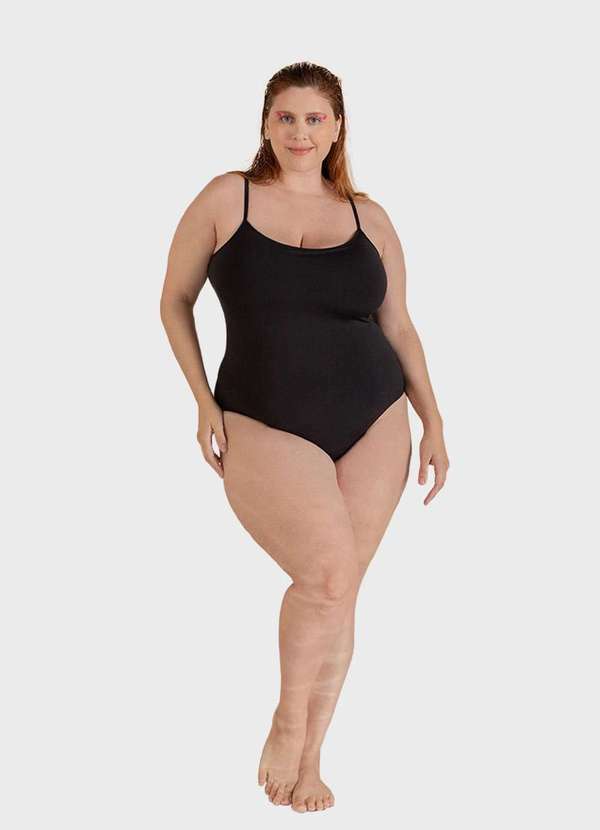 Bold Beach - Maiô Básico Plus Size Preto