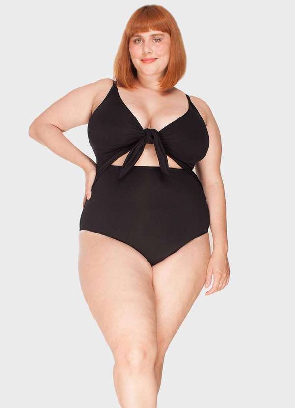 Bold Beach - Maiô Nó Plus Size Preto