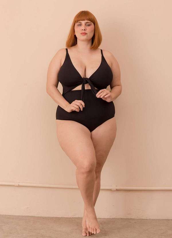 Bold Beach - Maiô Nó Plus Size Preto 3