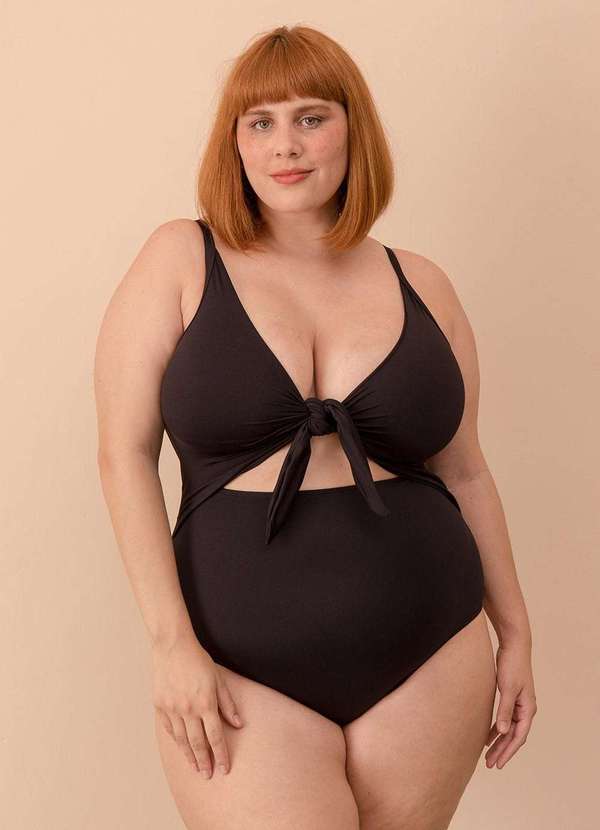 Bold Beach - Maiô Nó Plus Size Preto 5