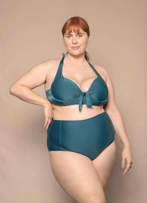 Bold Beach - Parte de Baixo Hot Pants Plus Size Verde 5