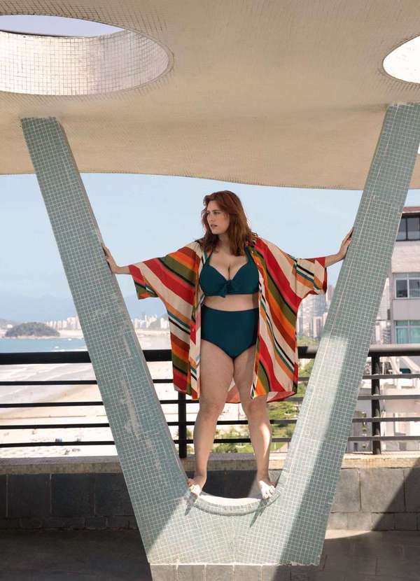 Bold Beach - Parte de Baixo Hot Pants Plus Size Verde 8