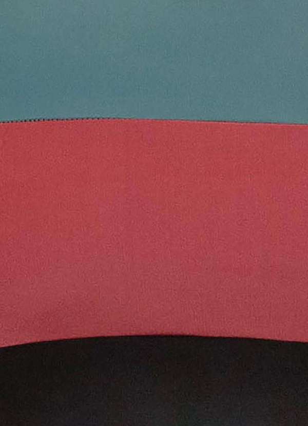 Bold Beach - Top Tricolor Alças Largas Plus Size Vermelho 7