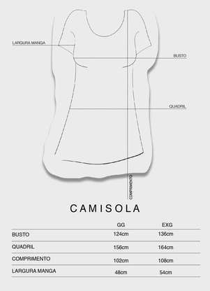 Bold Sleep - Camisola Evasê Plus Size Branco 4