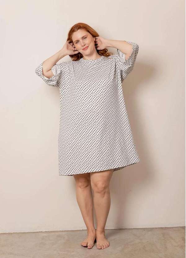 Bold Sleep - Camisola Lola Plus Size Branco 2