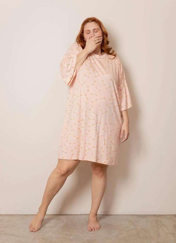 Bold Sleep - Camisola Lola Plus Size Rosa