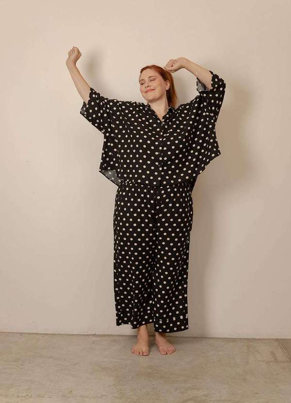 Bold Sleep - Pijama Olívia Plus Size Preto