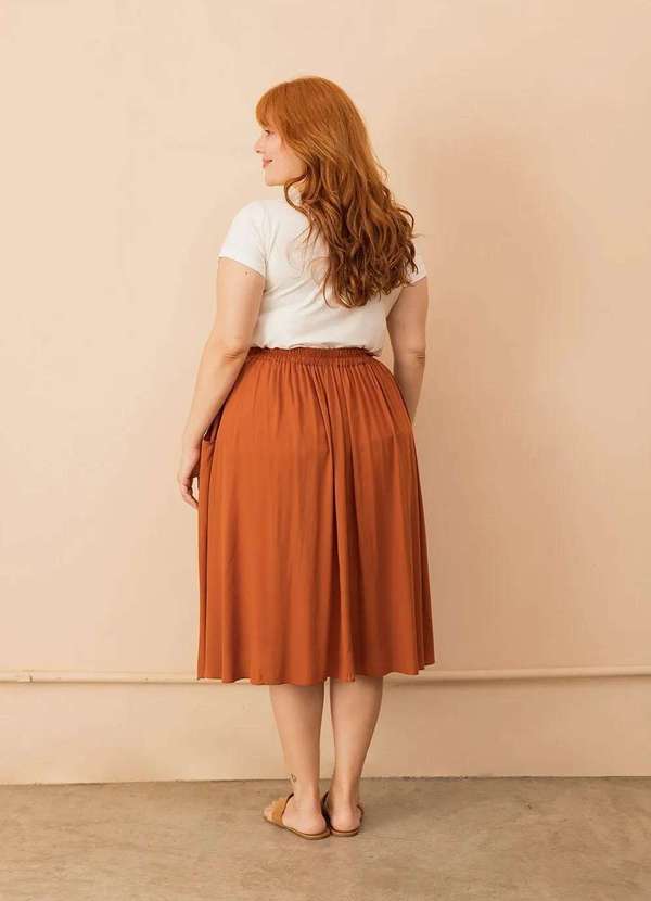 Bold - Saia Camila Plus Size Laranja 2