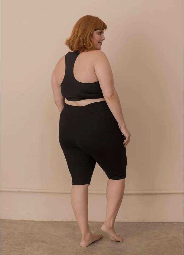 Bold - Bermuda Ciclista Plus Size Preto 2
