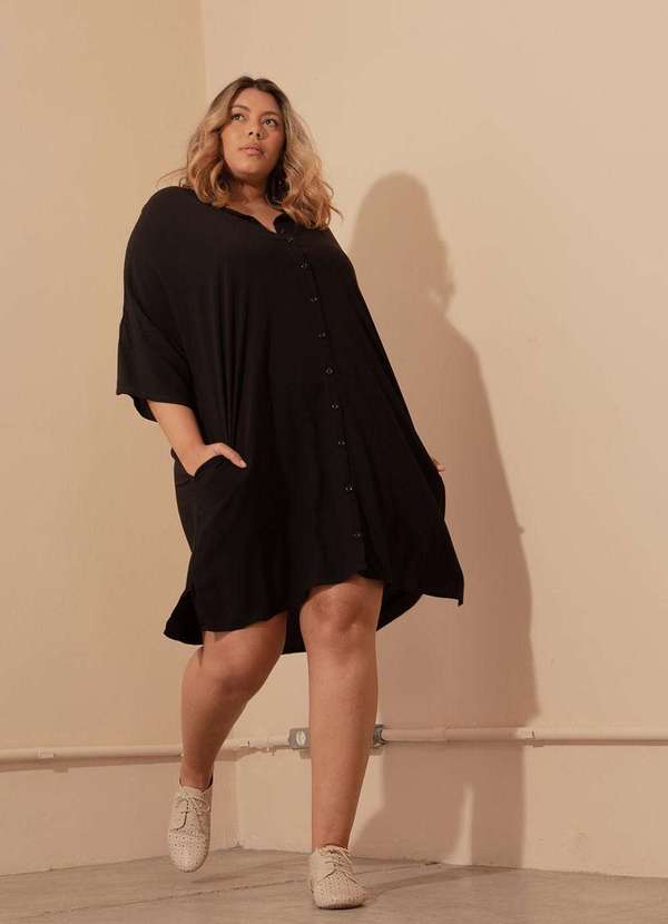 Bold - Chemise Maria Plus Size Preto 2