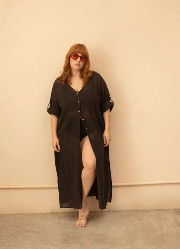 Bold - Chemise Teodora Plus Size Preto 2