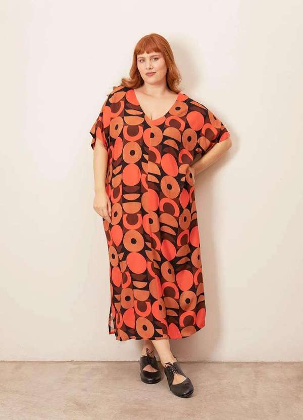 Bold - Kaftan Carolina Plus Size Laranja 4