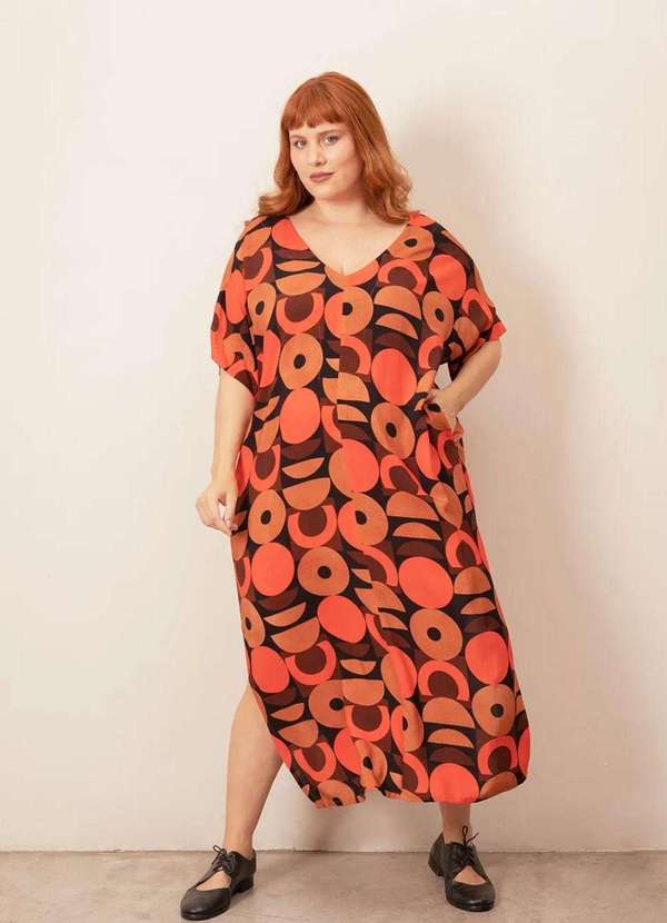 Bold - Kaftan Carolina Plus Size Laranja 7