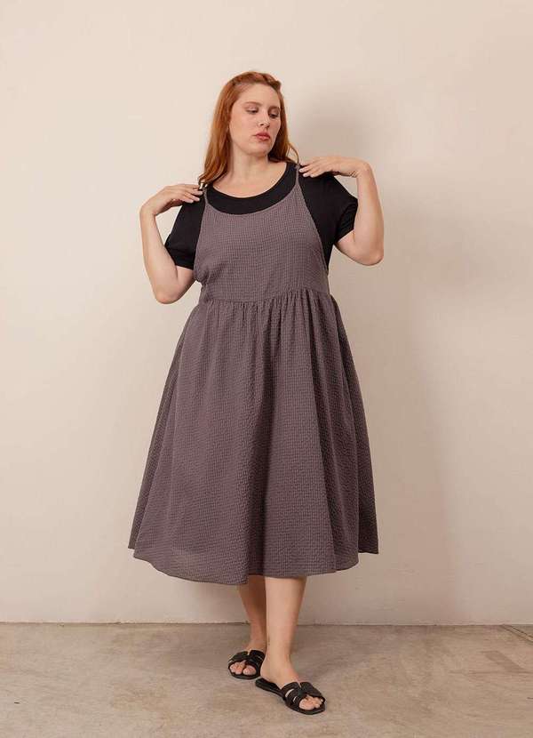 Bold - Salopete Algodão Plus Size Cinza 7