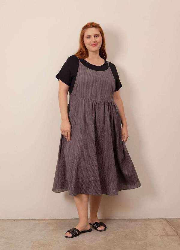 Bold - Salopete Algodão Plus Size Cinza 5