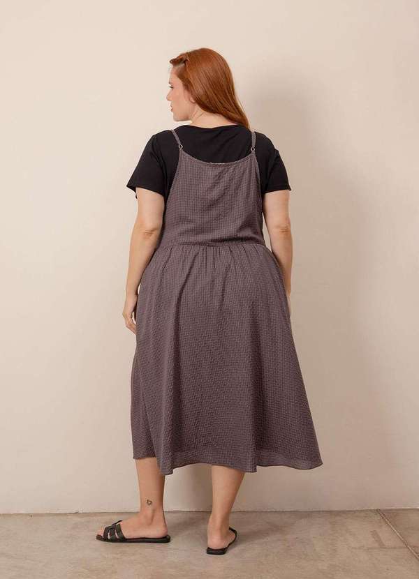 Bold - Salopete Algodão Plus Size Cinza 3