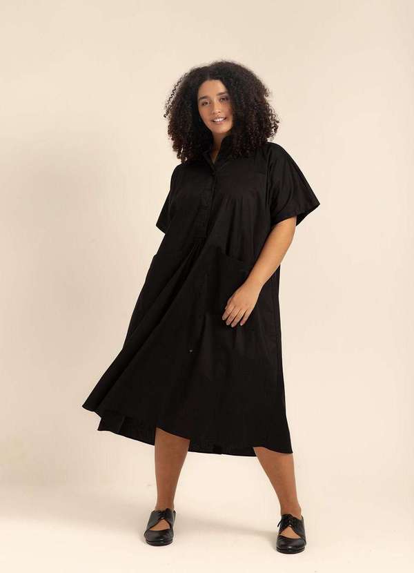 Bold - Vestido Algodão Belize Plus Size Preto 8