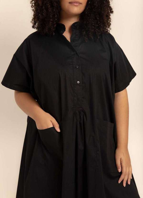 Bold - Vestido Algodão Belize Plus Size Preto 7