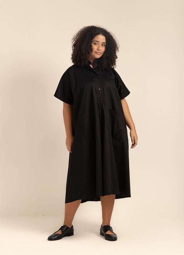 Bold - Vestido Algodão Belize Plus Size Preto 5