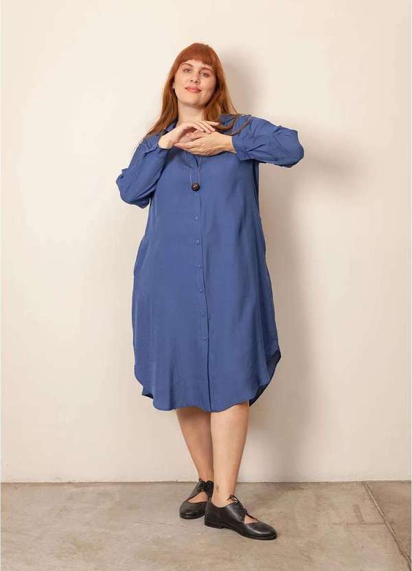 Bold - Vestido Chemise Elisa Plus Size Azul 3