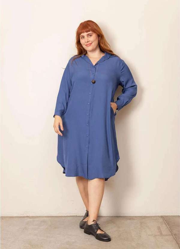 Bold - Vestido Chemise Elisa Plus Size Azul 2