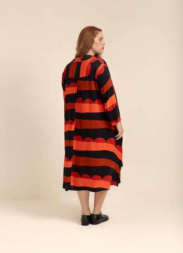 Bold - Vestido Chemise Evasê Plus Size Vermelho 5