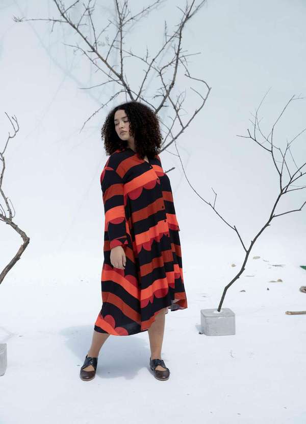 Bold - Vestido Chemise Evasê Plus Size Vermelho 3