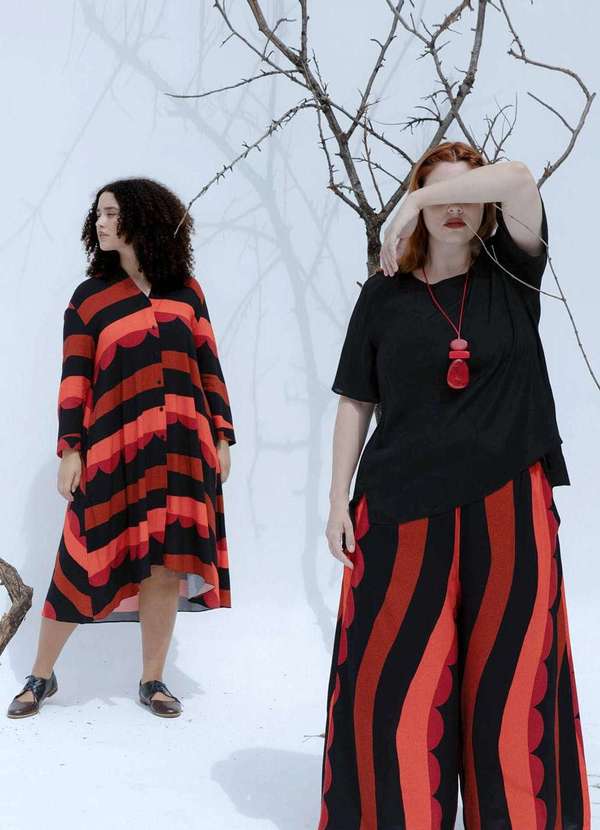 Bold - Vestido Chemise Evasê Plus Size Vermelho 2